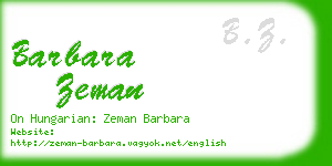 barbara zeman business card
